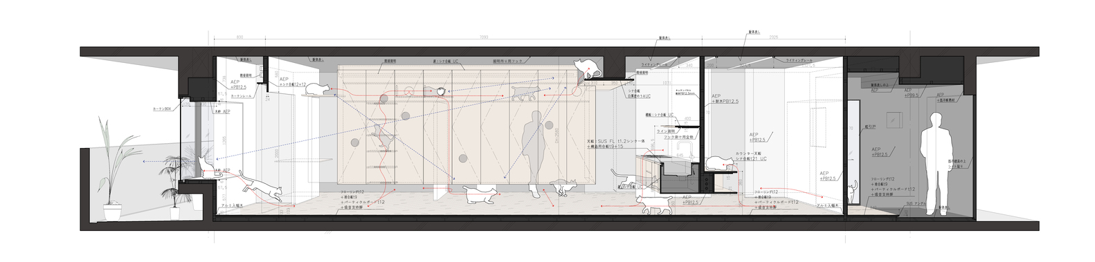 Hiroyasu Imai,公寓設計,公寓設計案例,65㎡,公寓改造,日本,鬆戶,公寓翻新改造,混凝土,原木色