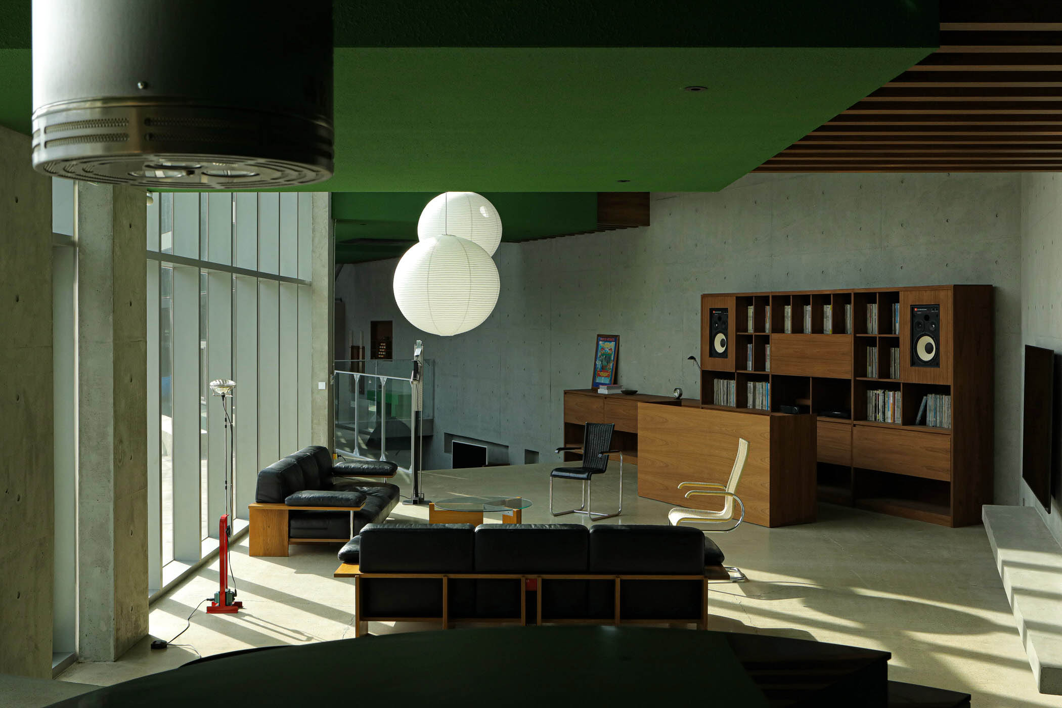 JOONGHO CHOI STUDIO,別墅設計案例,別墅設計方案,韓國,河景別墅,綠色,清水混凝土