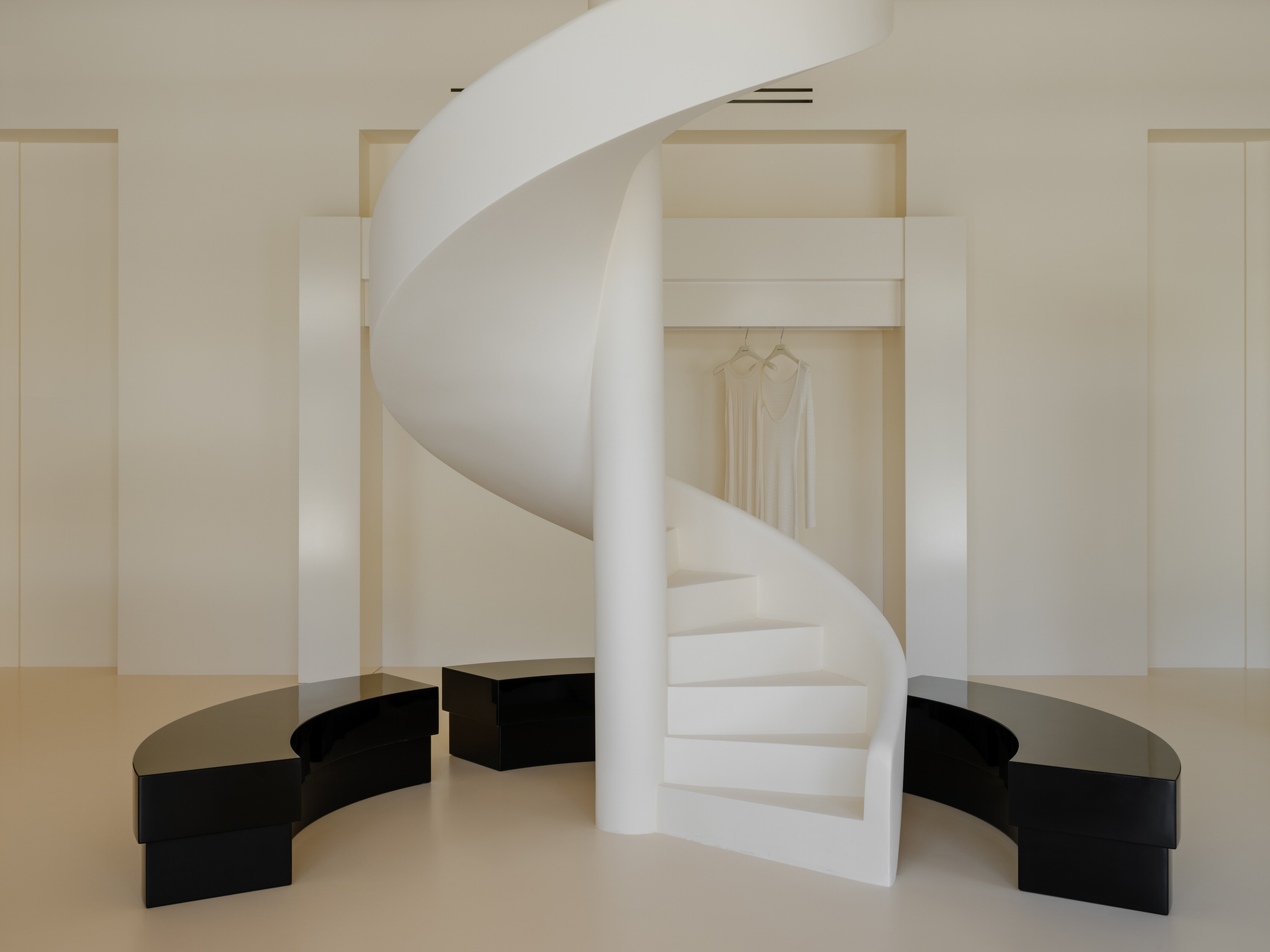 商店設計,零售店設計,集合店設計,Polina Ditsman,概念店設計,品牌零售店設計,零售店設計案例,零售店設計方案,俄羅斯,莫斯科,奶油色