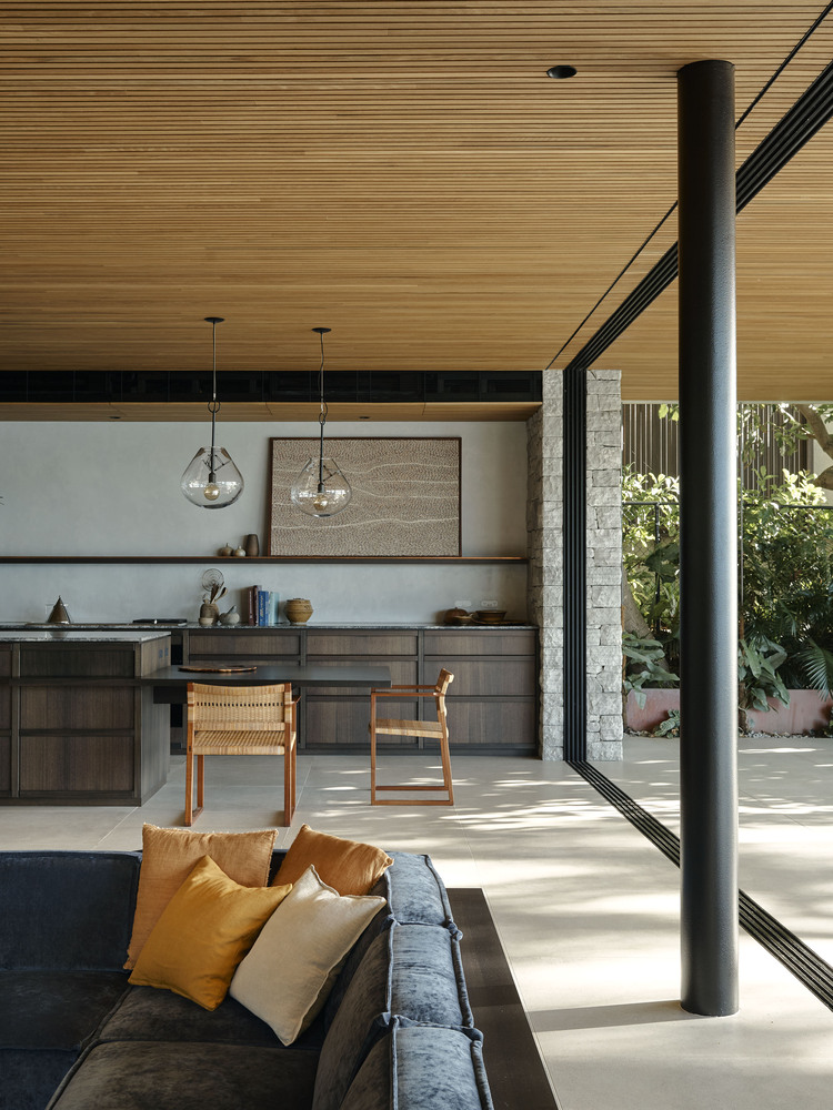 Rama Architects,別墅設計案例,別墅設計方案,開放式別墅,澳大利亞,海景別墅,景觀別墅,原木色,下沉式客廳