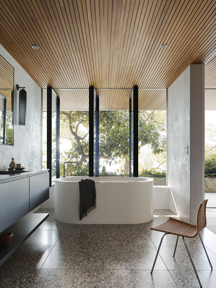 Rama Architects,別墅設計案例,別墅設計方案,開放式別墅,澳大利亞,海景別墅,景觀別墅,原木色,下沉式客廳