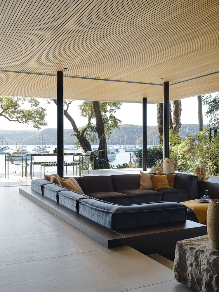 Rama Architects,別墅設計案例,別墅設計方案,開放式別墅,澳大利亞,海景別墅,景觀別墅,原木色,下沉式客廳