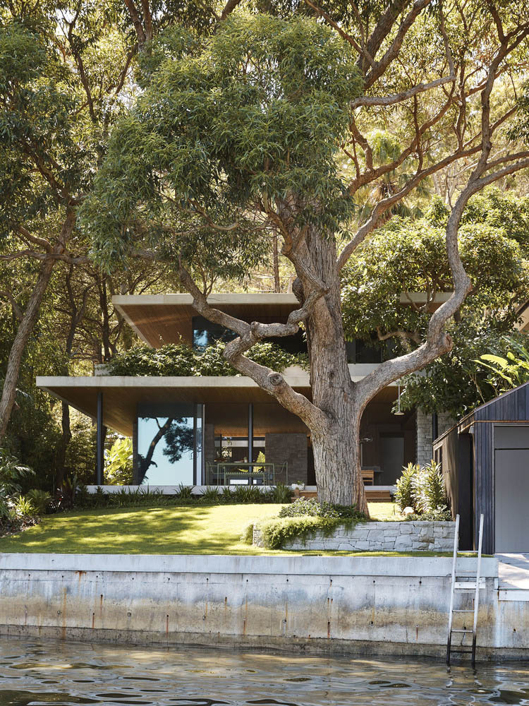 Rama Architects,別墅設計案例,別墅設計方案,開放式別墅,澳大利亞,海景別墅,景觀別墅,原木色,下沉式客廳