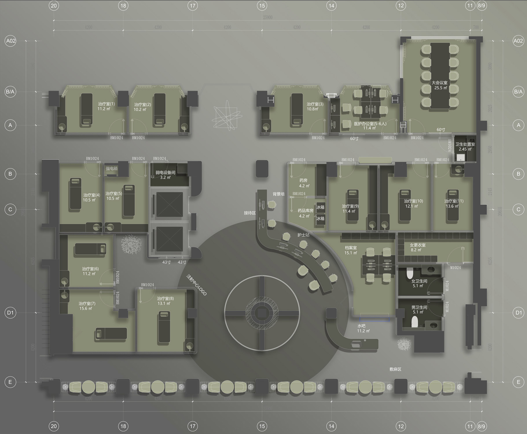 美容院設計,美容店設計,護膚店設計,美容院設計案例,醫美空間設計,醫美中心,北京,整好醫美,大觀思瑞設計