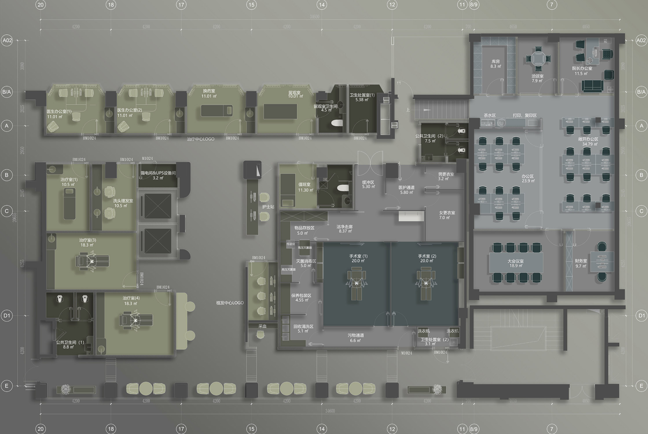 美容院設計,美容店設計,護膚店設計,美容院設計案例,醫美空間設計,醫美中心,北京,整好醫美,大觀思瑞設計