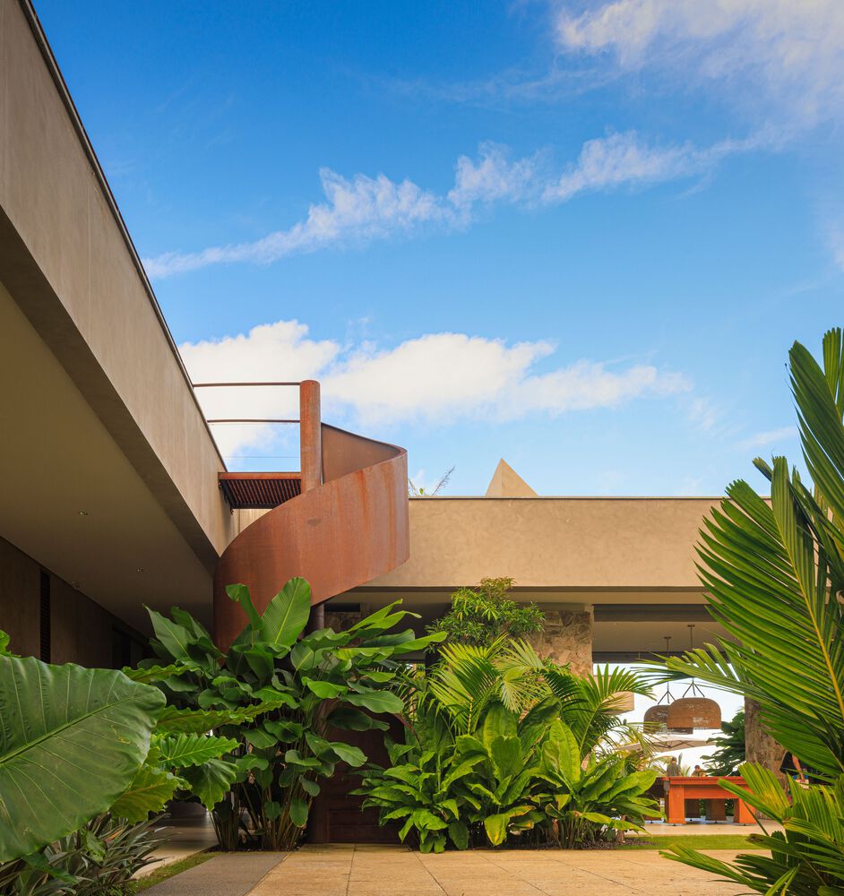 Saraiva e Associados,別墅設計案例,別墅設計方案,開放式別墅,巴西,海景別墅,景觀別墅,原木色