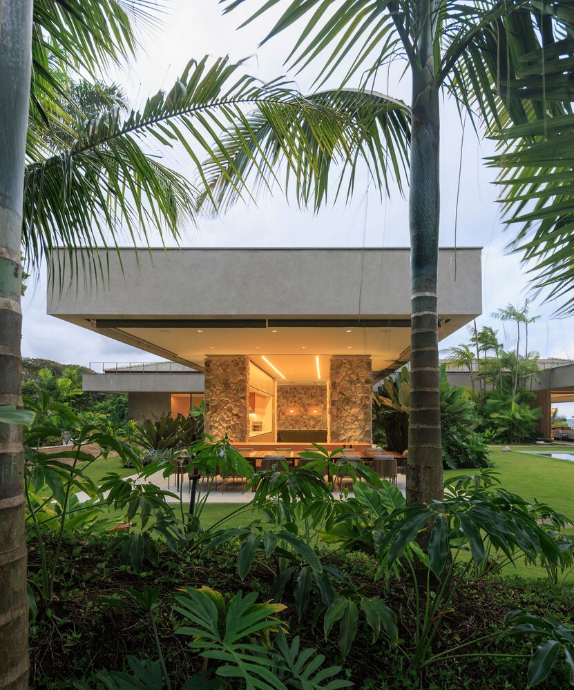 Saraiva e Associados,別墅設計案例,別墅設計方案,開放式別墅,巴西,海景別墅,景觀別墅,原木色