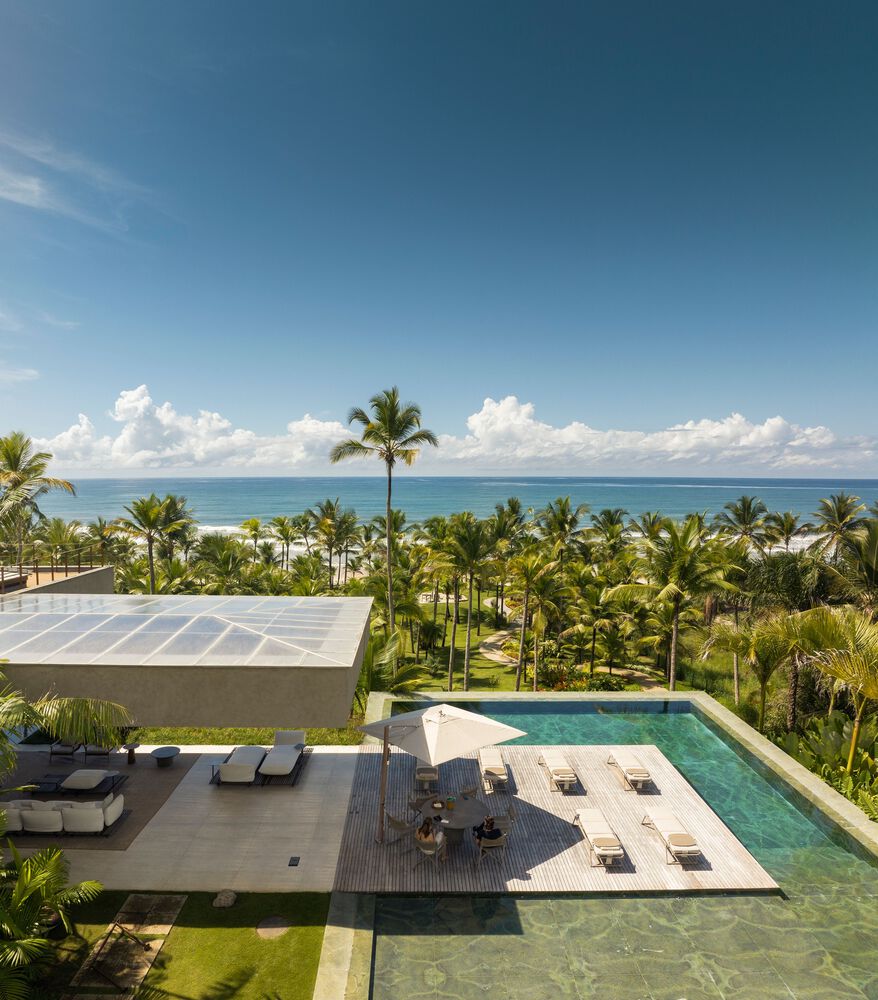 Saraiva e Associados,別墅設計案例,別墅設計方案,開放式別墅,巴西,海景別墅,景觀別墅,原木色