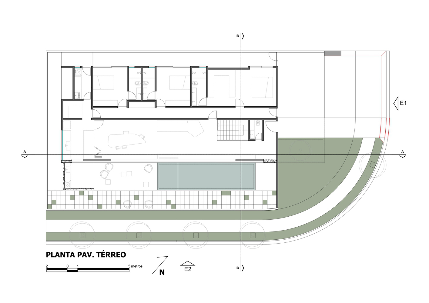 gruta.arquitetos,別墅設計案例,別墅設計方案,庭院別墅,巴西,295㎡,極簡主義,極簡美學