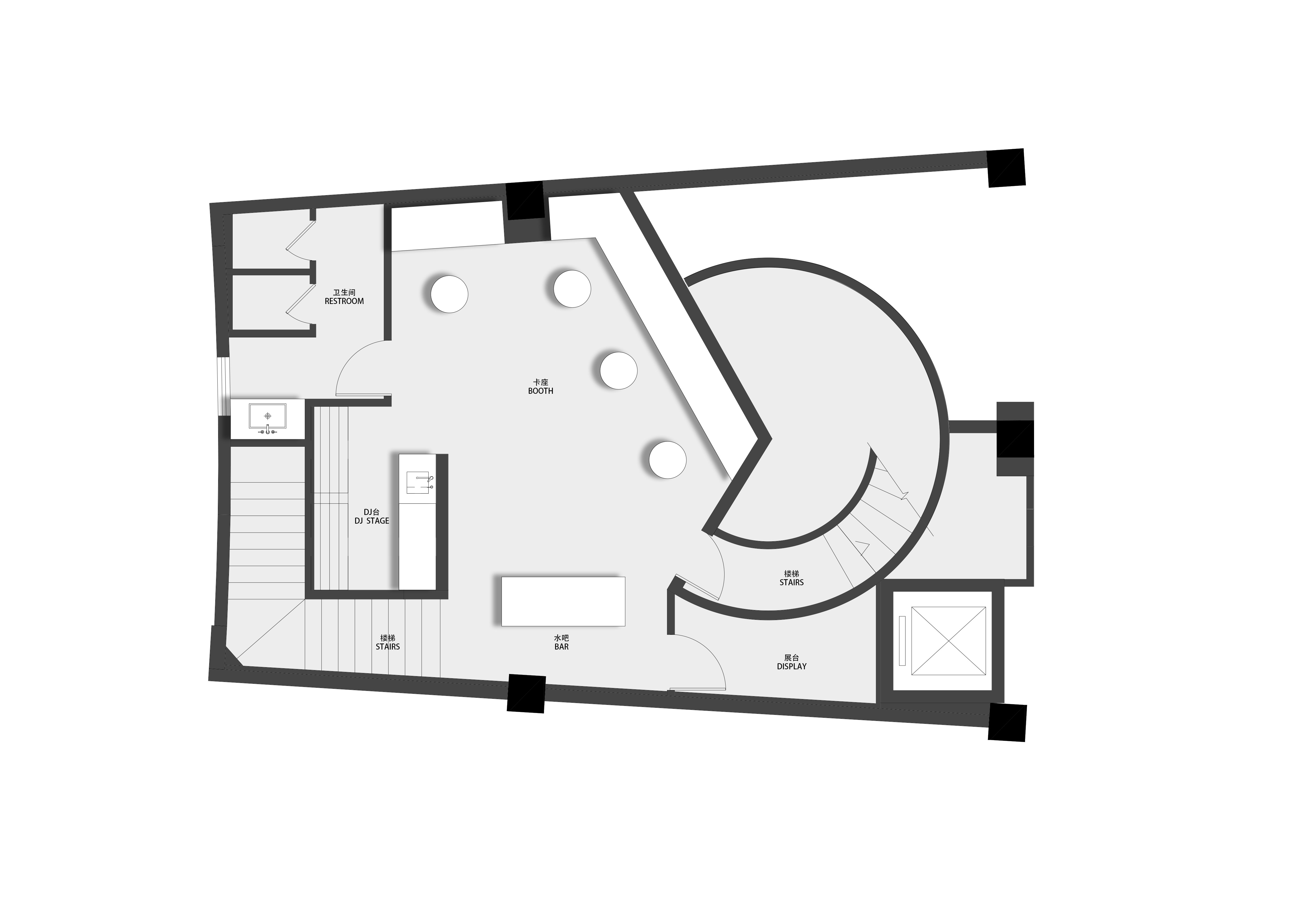 酒吧設計,夜店設計,酒吧設計案例,酒吧設計方案,酒吧裝修,酒吧效果圖,鄭州,宇宙俱樂部Club Globos,SALONE DEL SALON得德設計