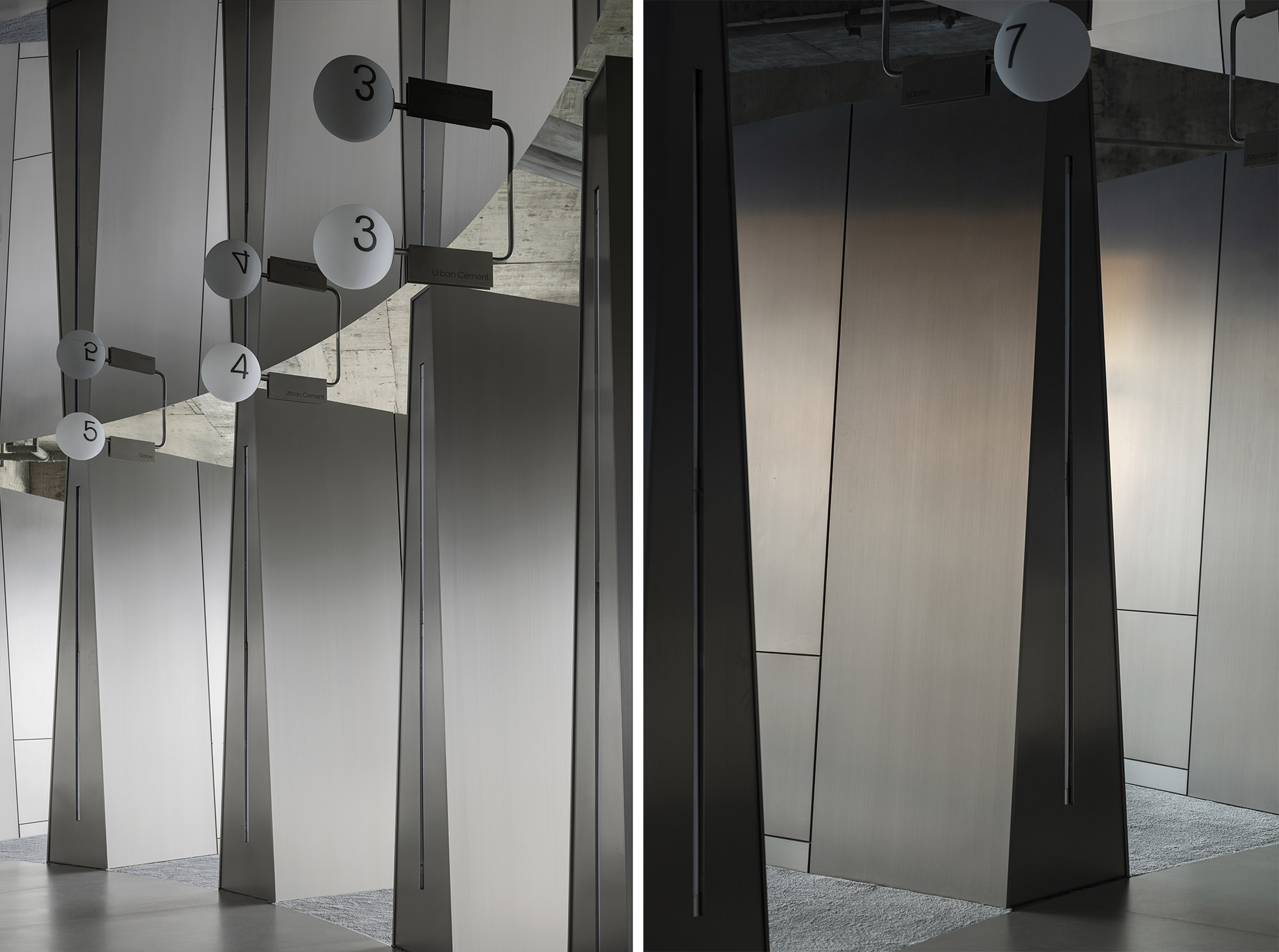 展廳設計,展廳設計案例,展廳設計方案,瓷磚展廳設計,材料展廳設計,建材展廳設計,佛山,費羅娜新概念展廳,費羅娜水泥瓷磚,正方良行設計