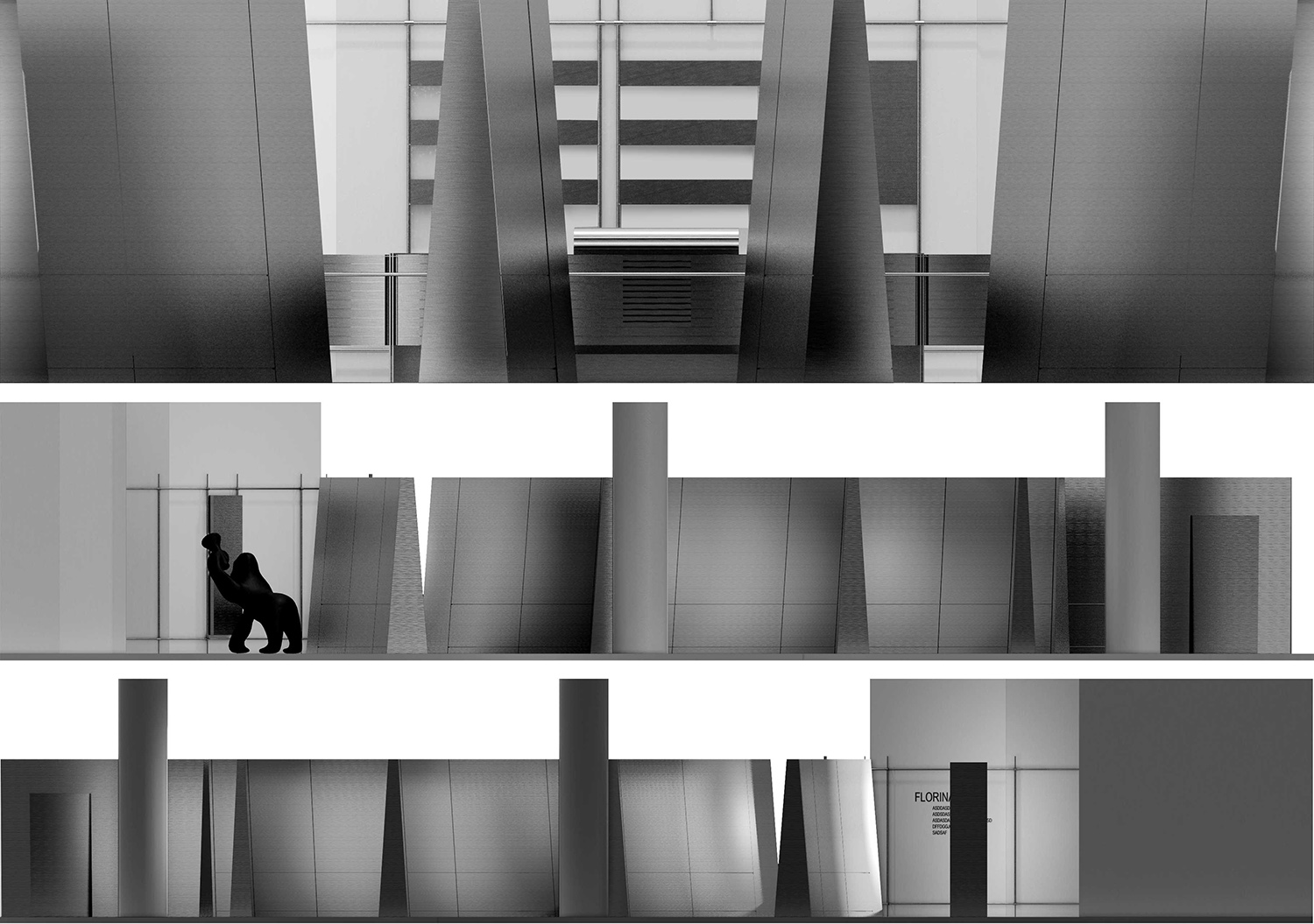 展廳設計,展廳設計案例,展廳設計方案,瓷磚展廳設計,材料展廳設計,建材展廳設計,佛山,費羅娜新概念展廳,費羅娜水泥瓷磚,正方良行設計