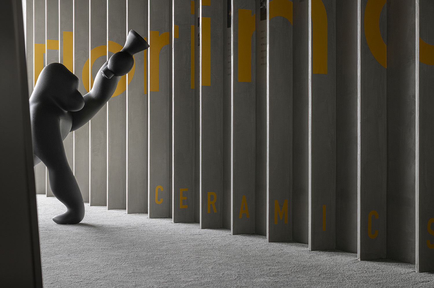 展廳設計,展廳設計案例,展廳設計方案,瓷磚展廳設計,材料展廳設計,建材展廳設計,佛山,費羅娜新概念展廳,費羅娜水泥瓷磚,正方良行設計