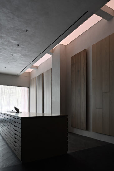 力上共創設計 | 汕頭“感物”地板展廳-迂回與感物