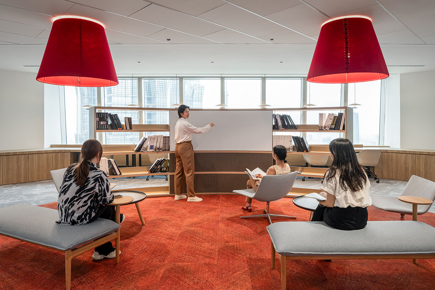 辦公室設計,辦公室設計案例,辦公室設計方案,辦公室裝修,現代風格辦公室設計,開放式辦公室設計,上海,環球金融中心華寶基金辦公室,FTA建築設計