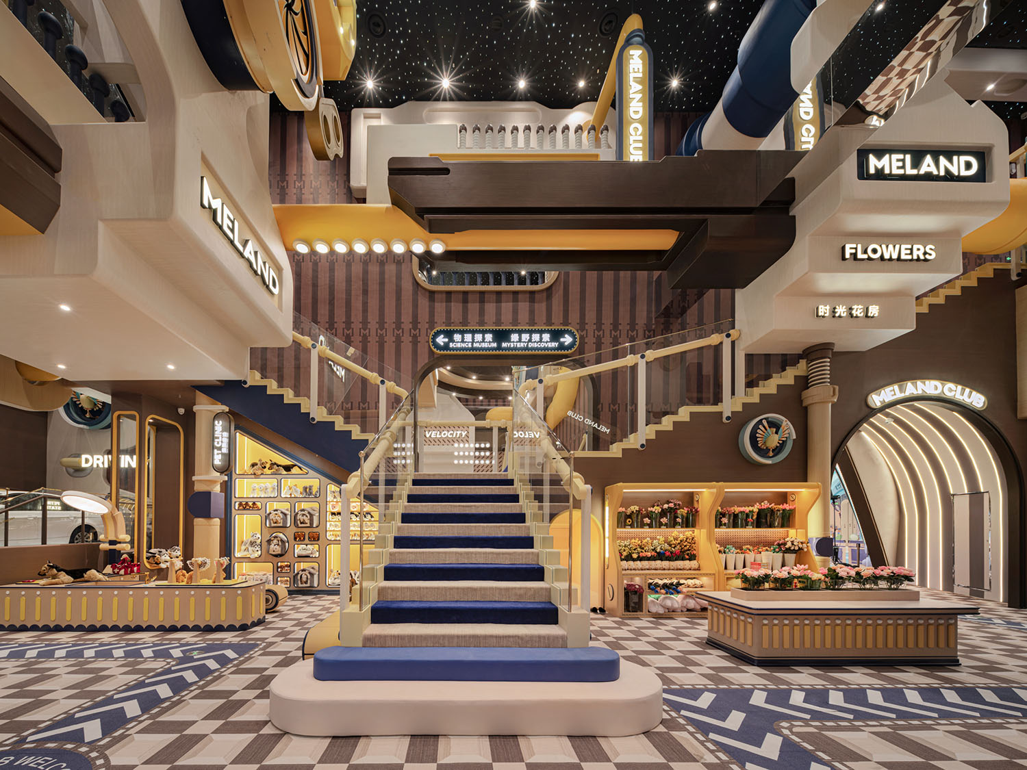 室內玩樂空間設計,親子遊戲空間設計,親子樂園空間設計,娛樂空間設計,北京,Meland club 4.0旗艦店,唯想國際,李想