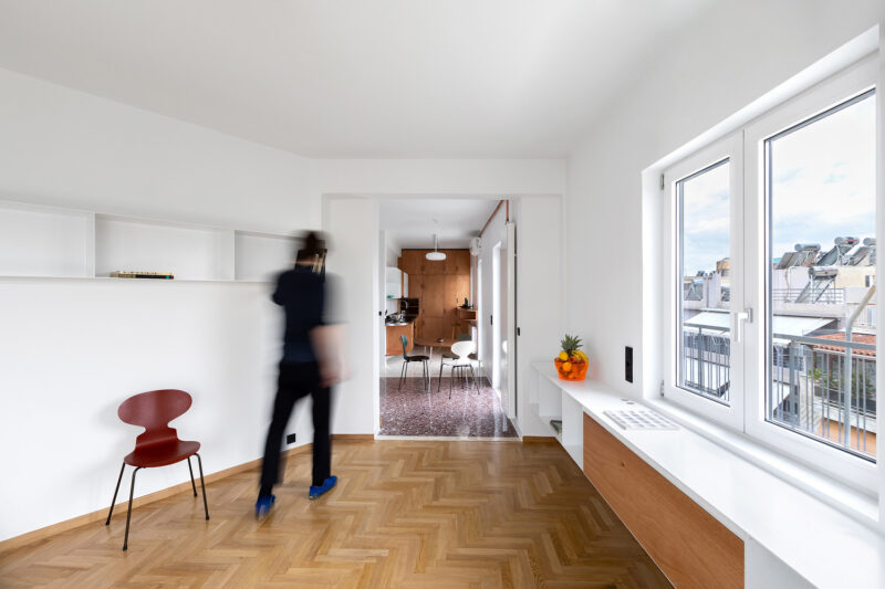 en-route-architecture｜85㎡，希臘雅典擁有270°觀景陽台的白色公寓！