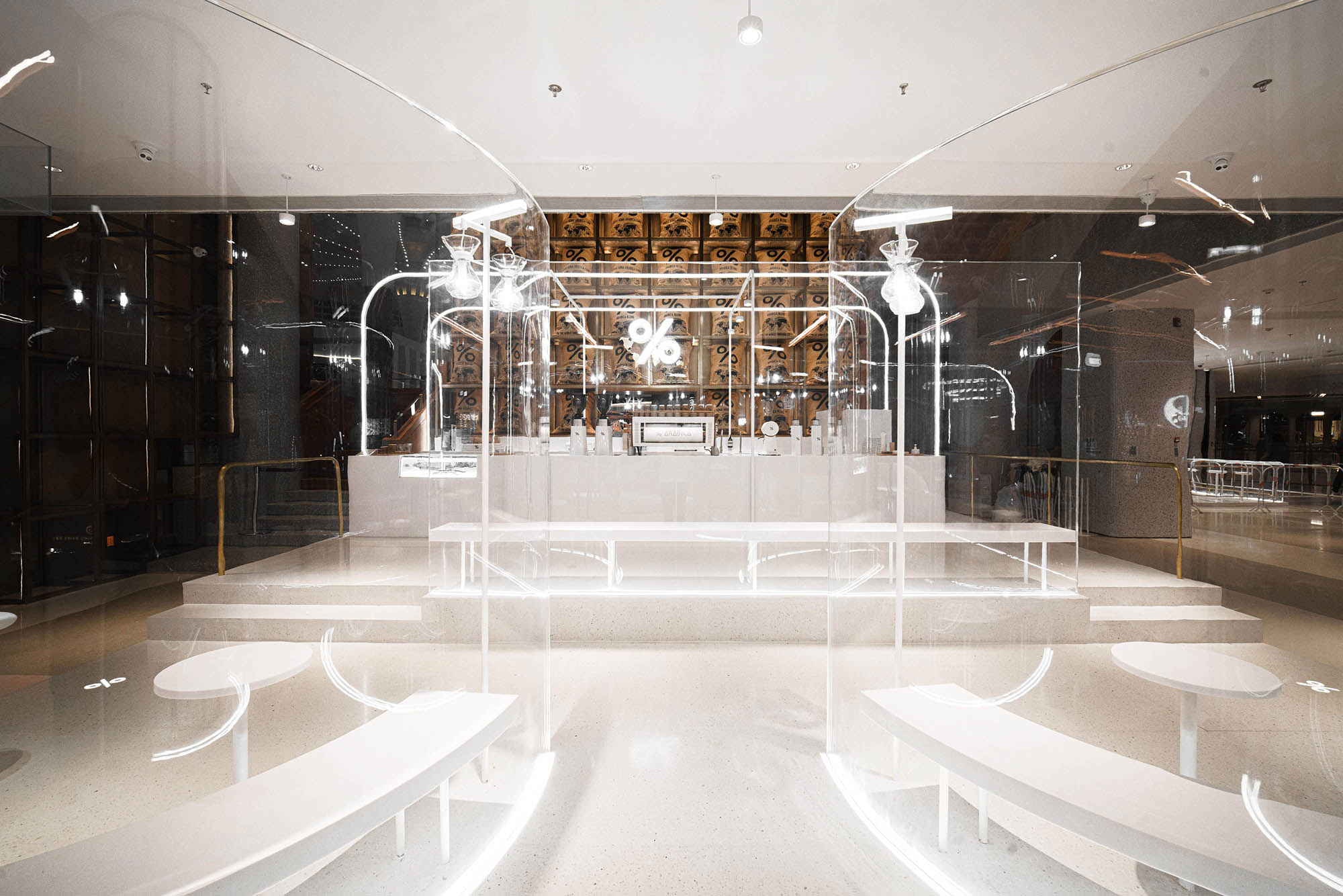 NKAA Studio,咖啡廳設計,%Arabica,上海,阿拉比卡咖啡,上海新天地,咖啡店設計