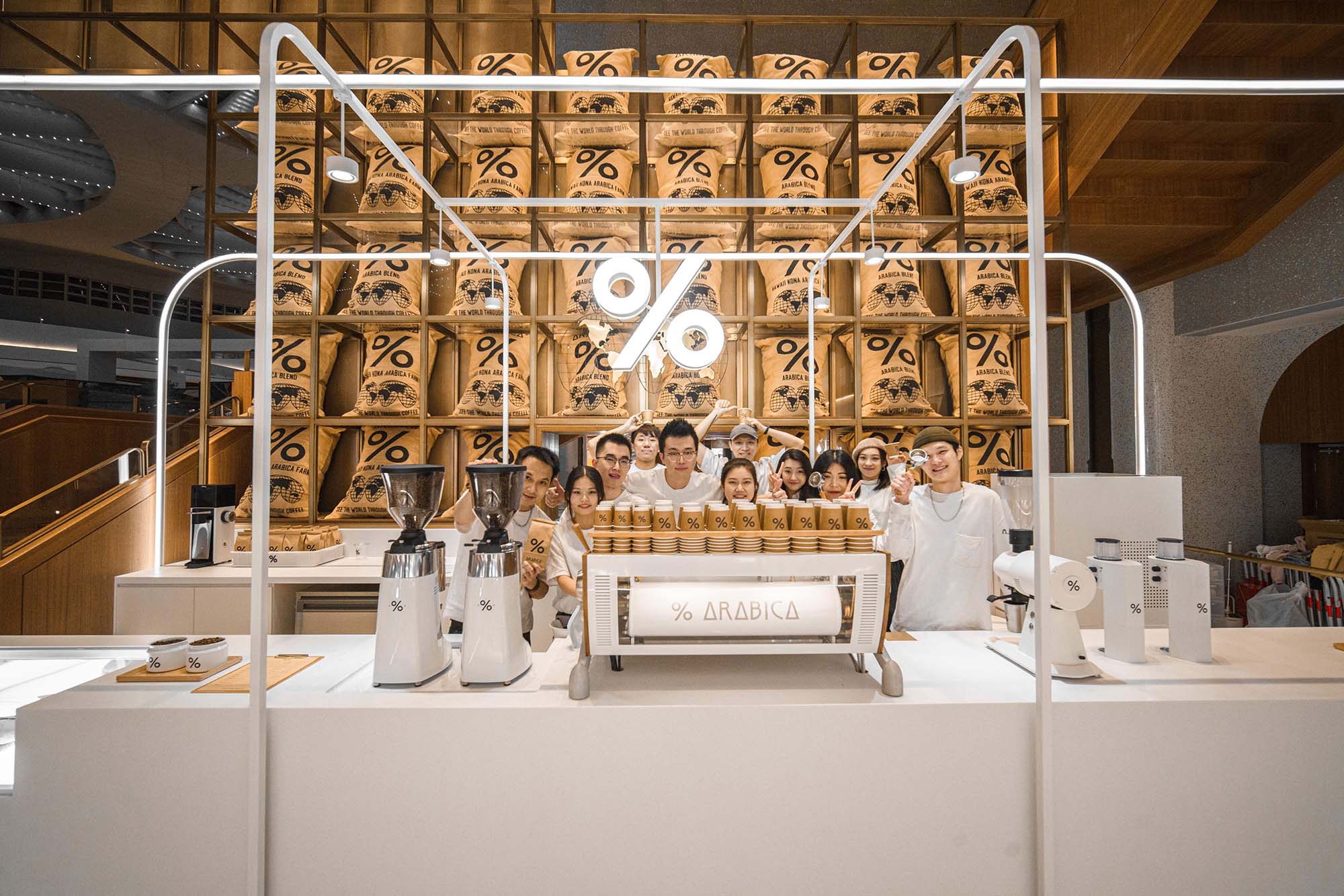 NKAA Studio,咖啡廳設計,%Arabica,上海,阿拉比卡咖啡,上海新天地,咖啡店設計