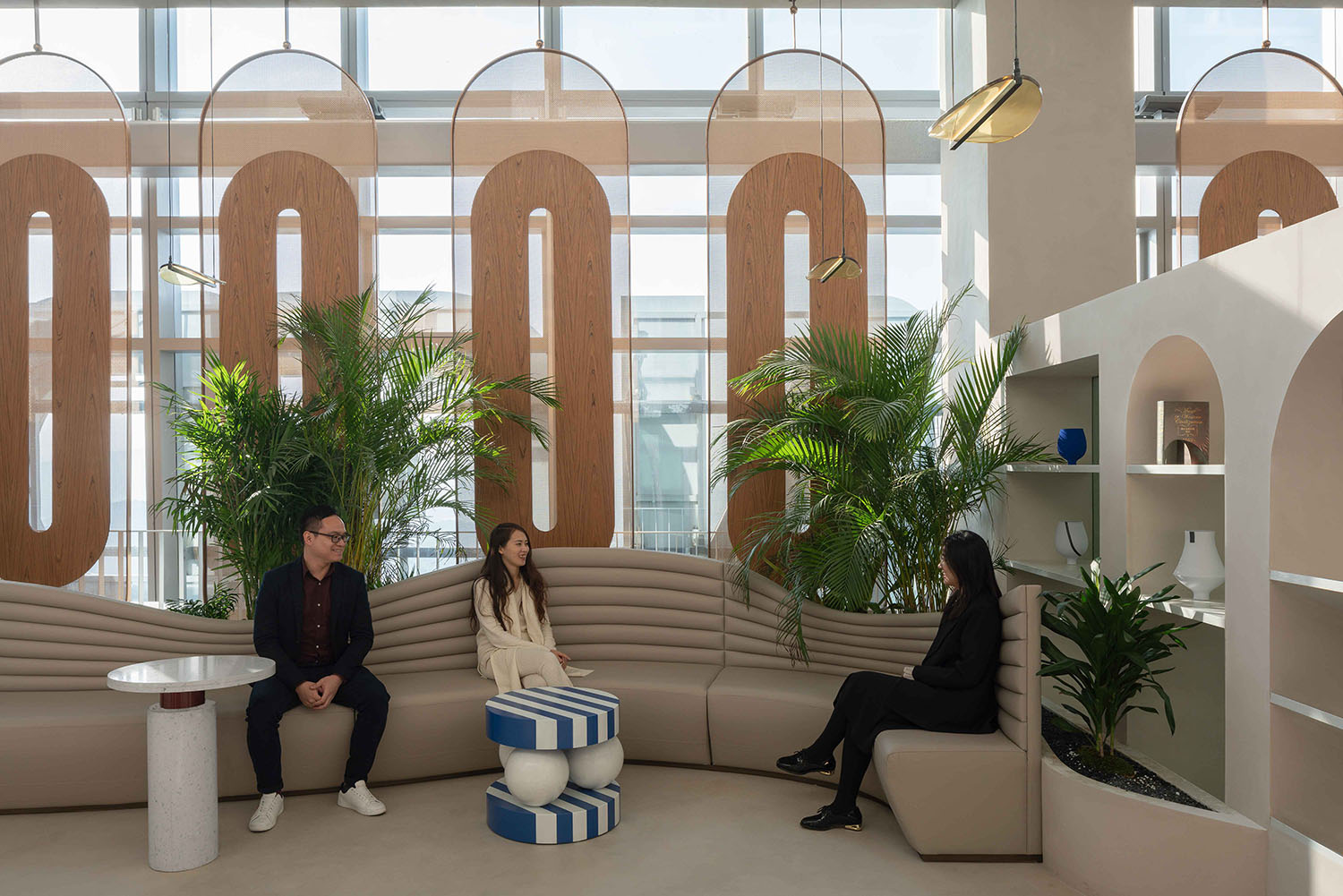 展廳設計,企業展廳設計,茶室設計,接待中心設計,浙江台州,騰達中心34層屋頂花園,作意設計