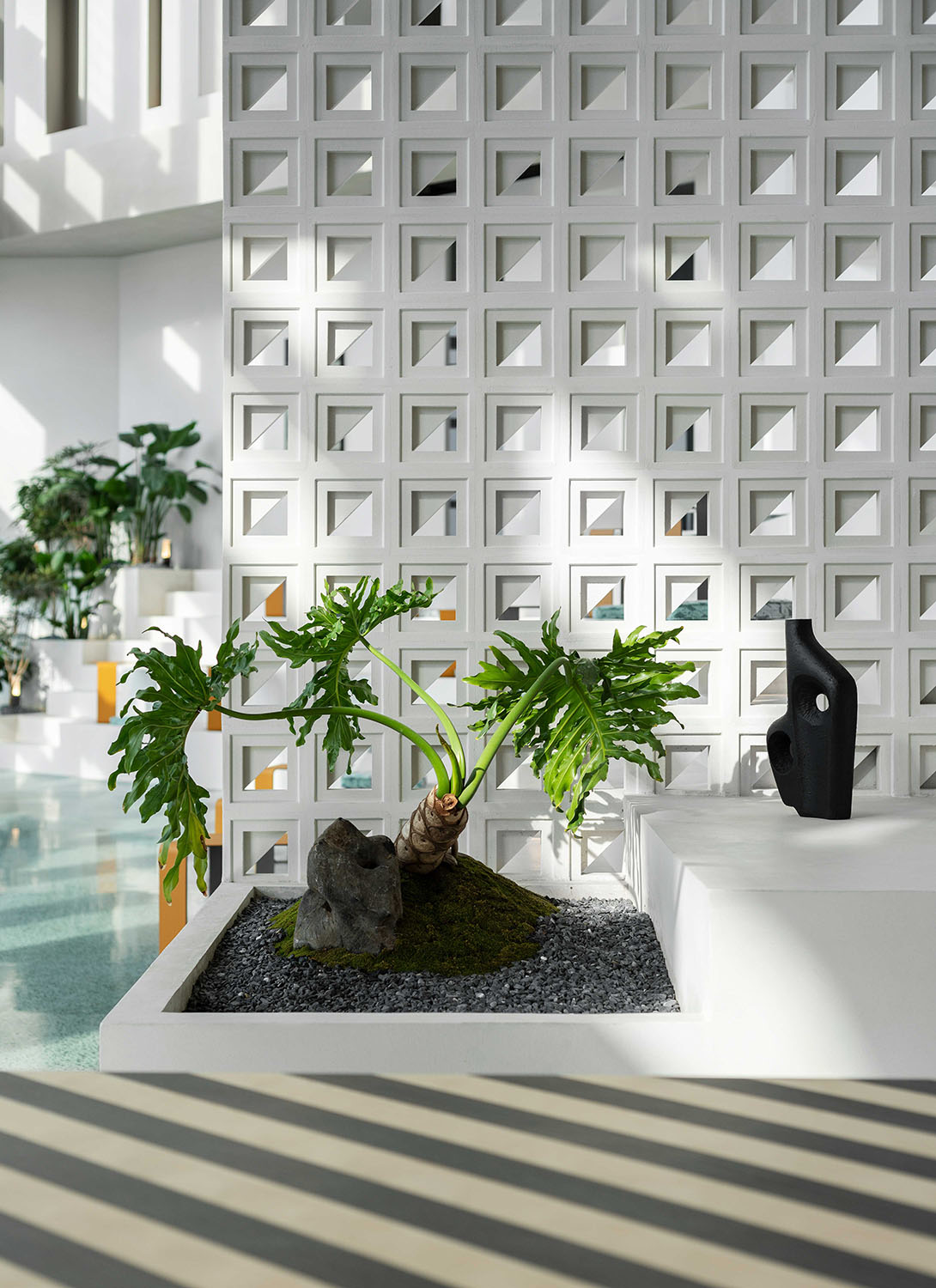 展廳設計,企業展廳設計,茶室設計,接待中心設計,浙江台州,騰達中心34層屋頂花園,作意設計