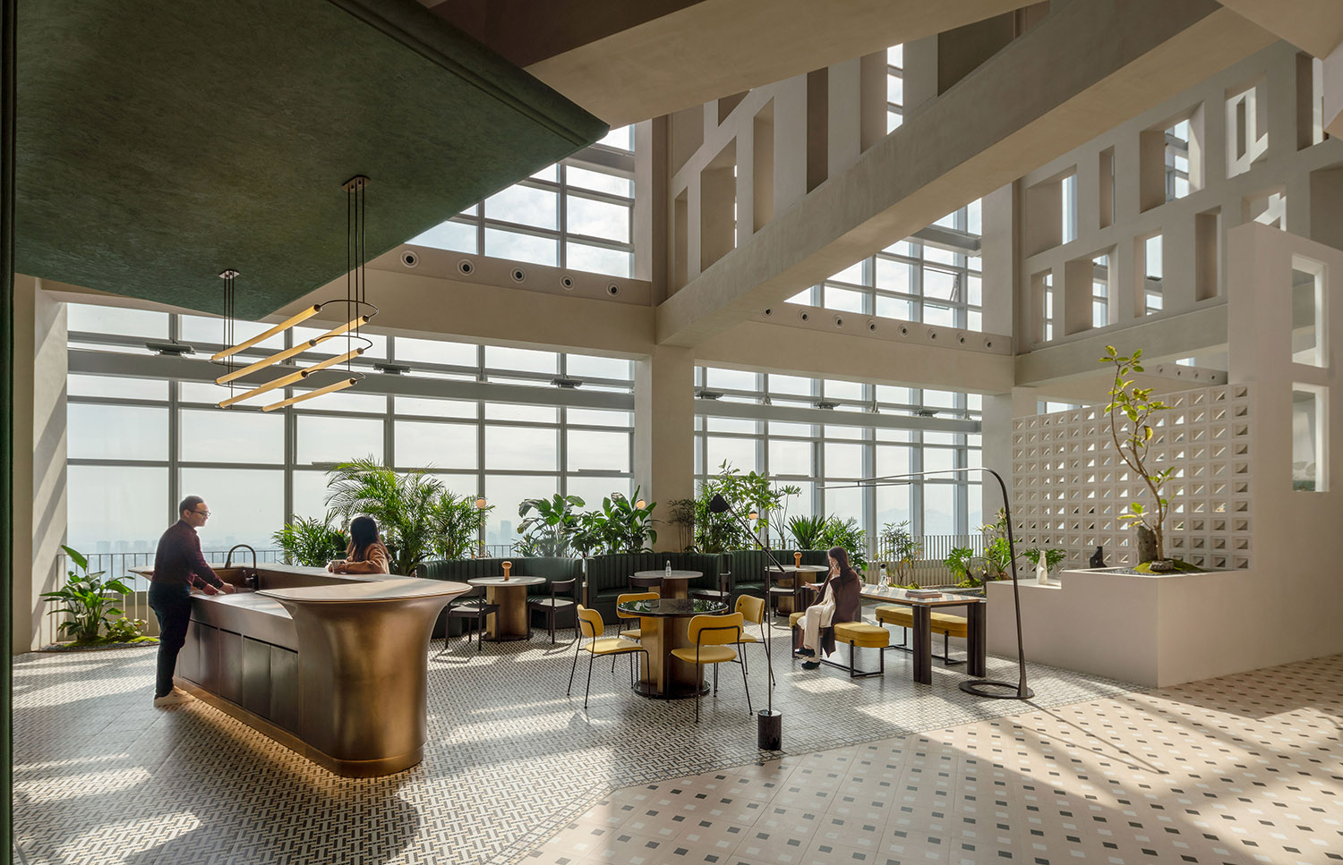 展廳設計,企業展廳設計,茶室設計,接待中心設計,浙江台州,騰達中心34層屋頂花園,作意設計