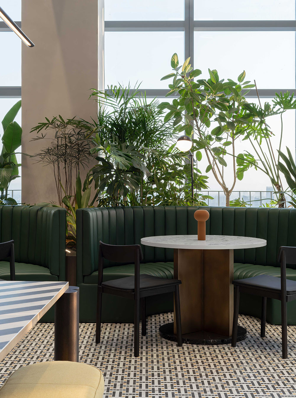 展廳設計,企業展廳設計,茶室設計,接待中心設計,浙江台州,騰達中心34層屋頂花園,作意設計