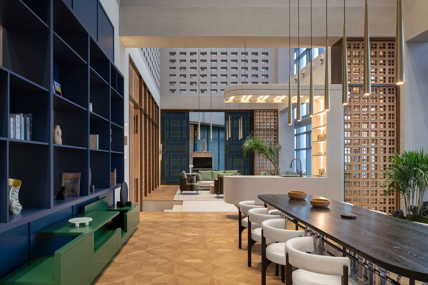 展廳設計,企業展廳設計,茶室設計,接待中心設計,浙江台州,騰達中心34層屋頂花園,作意設計