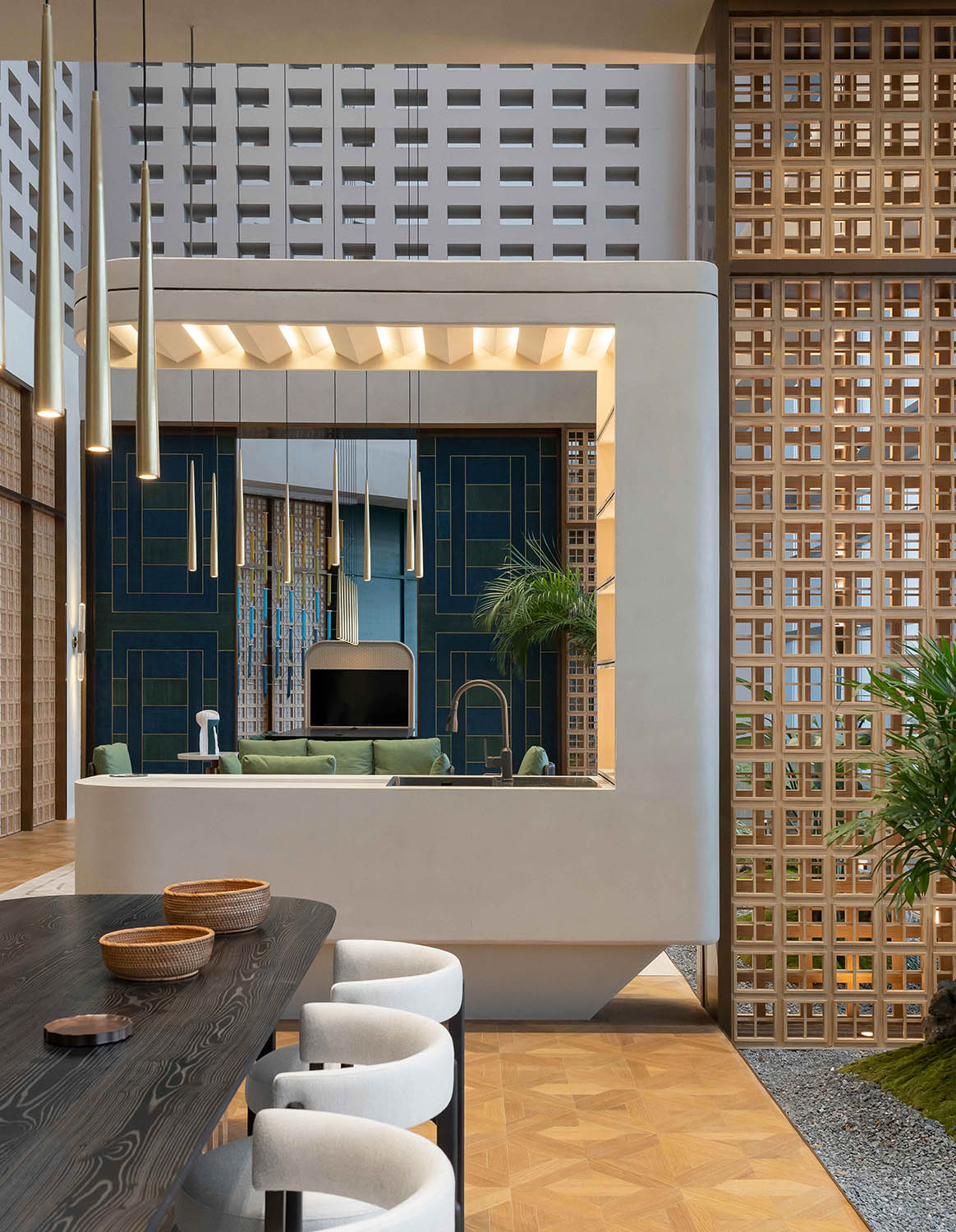 展廳設計,企業展廳設計,茶室設計,接待中心設計,浙江台州,騰達中心34層屋頂花園,作意設計