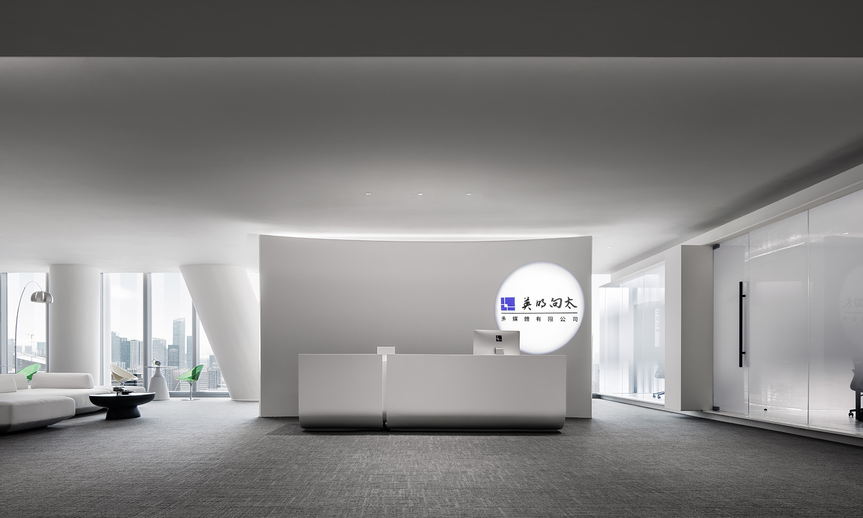 辦公室設計,媒體公司辦公室設計,直播辦公室設計,辦公室設計案例,辦公室設計方案,開放式辦公室設計,杭州,英明向太直播辦公室,杭州時上建築空間設計事務所,沈墨