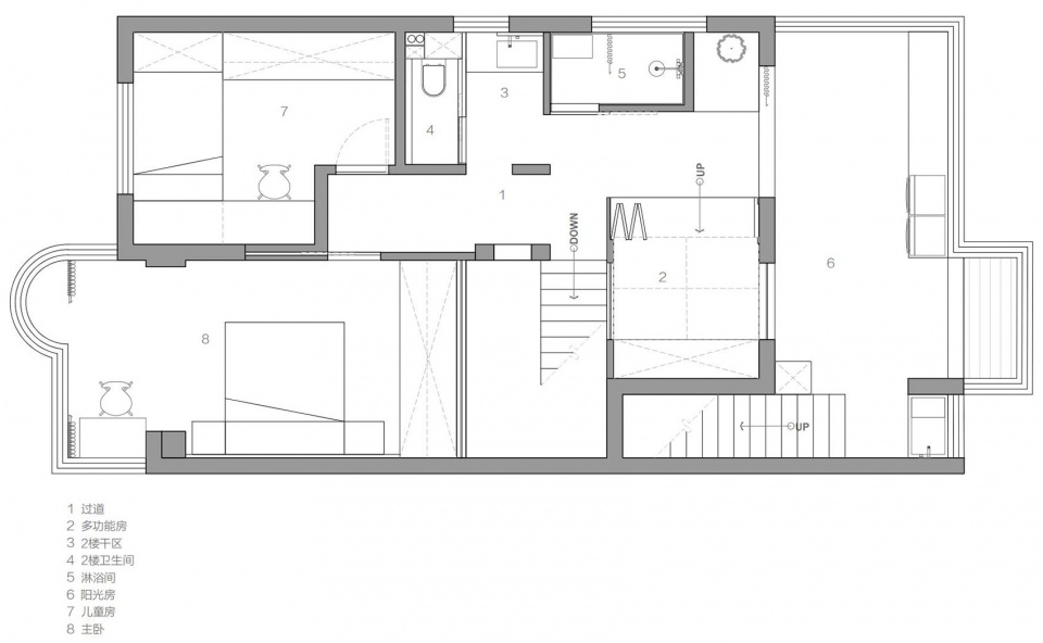 223㎡複式設計,223㎡,複式住宅設計,家裝設計,現代風格住宅設計,複式住宅設計案例,複式住宅設計方案,杭州,之江公寓老房改造,大不了地設計工作室
