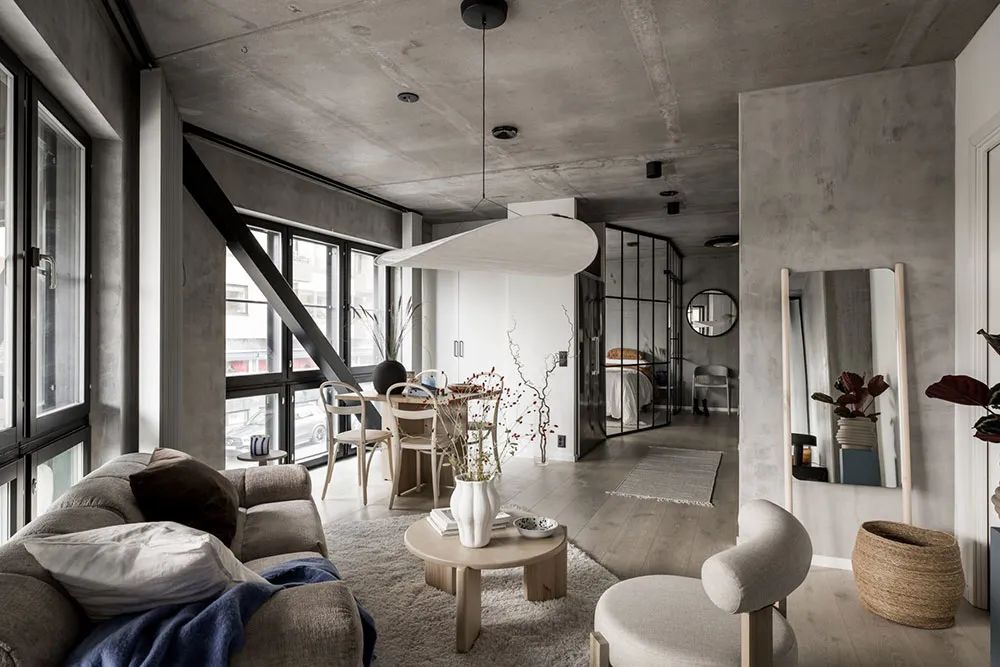 lundin,公寓設計,公寓設計案例,45㎡,工業風,小公寓,小公寓設計效果圖,小戶型設計,哥德堡
