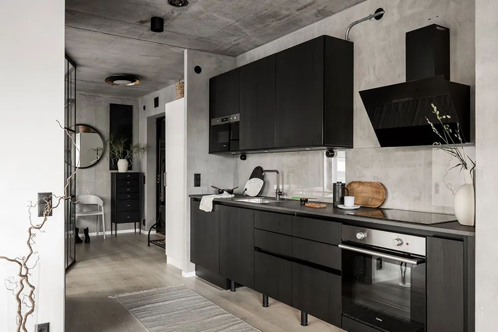 lundin,公寓設計,公寓設計案例,45㎡,工業風,小公寓,小公寓設計效果圖,小戶型設計,哥德堡