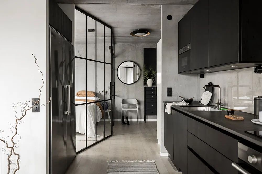 lundin,公寓設計,公寓設計案例,45㎡,工業風,小公寓,小公寓設計效果圖,小戶型設計,哥德堡