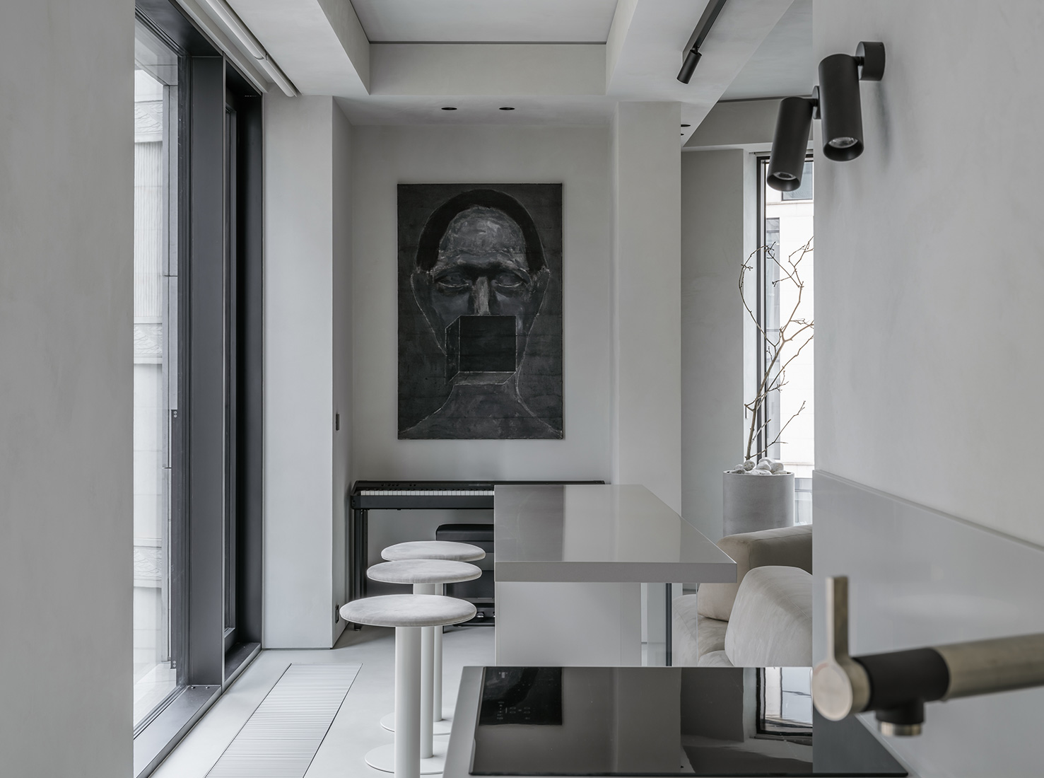 Doronina Design,公寓設計,公寓設計案例,75㎡,微水泥,小公寓,小公寓設計效果圖,小戶型設計,莫斯科