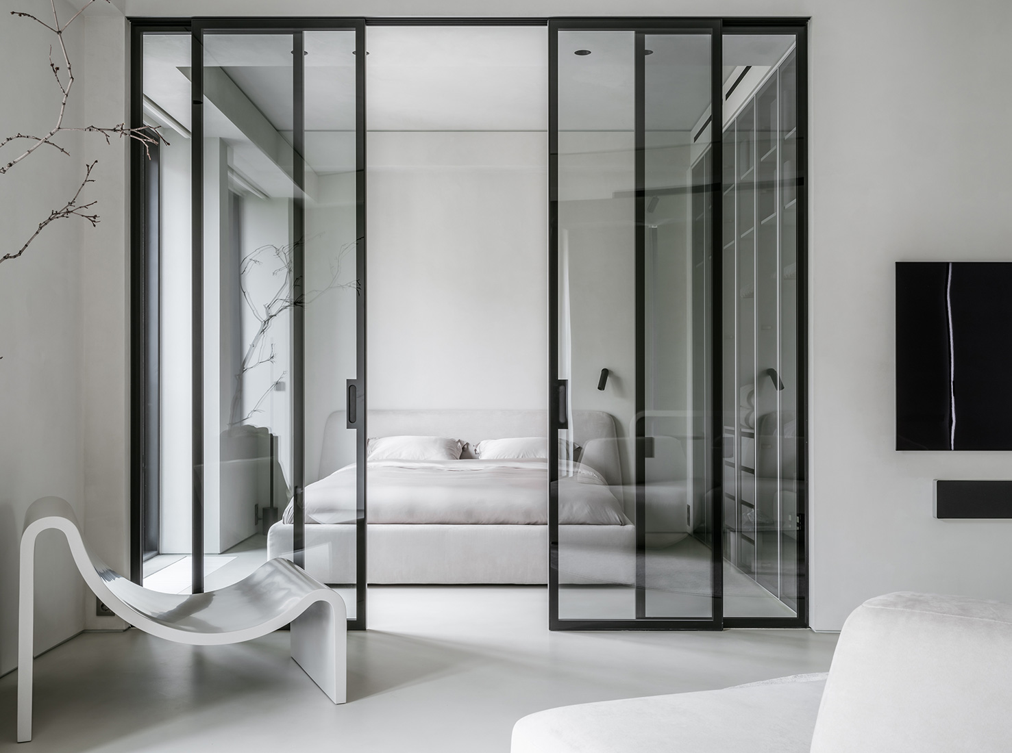 Doronina Design,公寓設計,公寓設計案例,75㎡,微水泥,小公寓,小公寓設計效果圖,小戶型設計,莫斯科