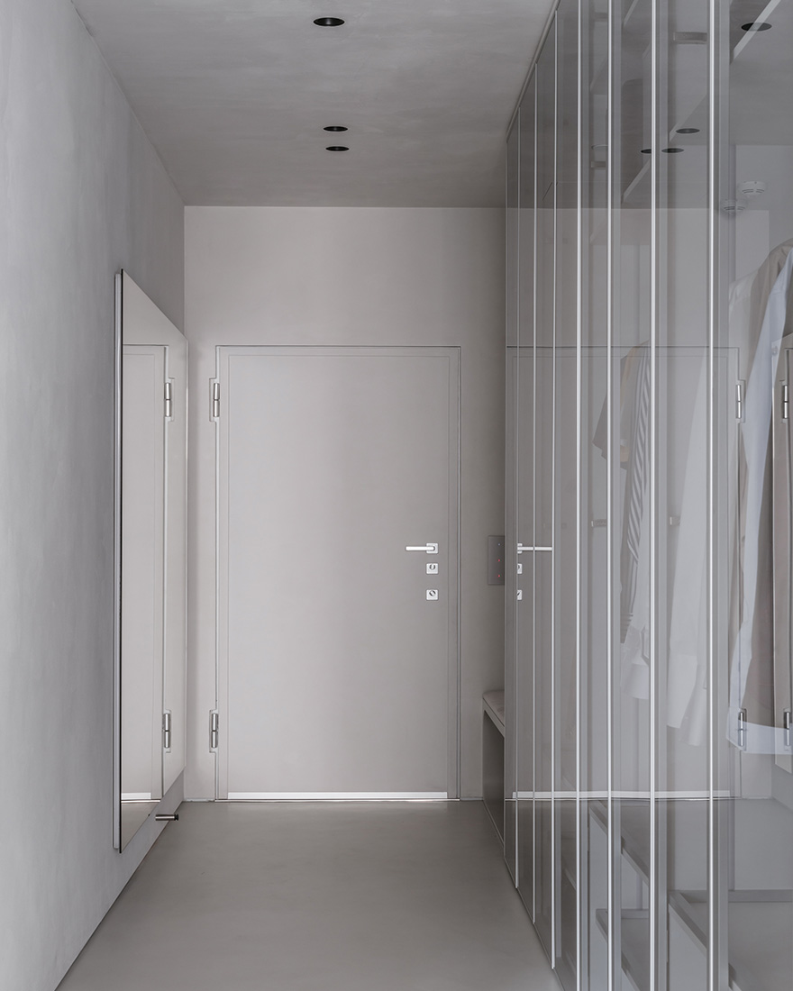 Doronina Design,公寓設計,公寓設計案例,75㎡,微水泥,小公寓,小公寓設計效果圖,小戶型設計,莫斯科