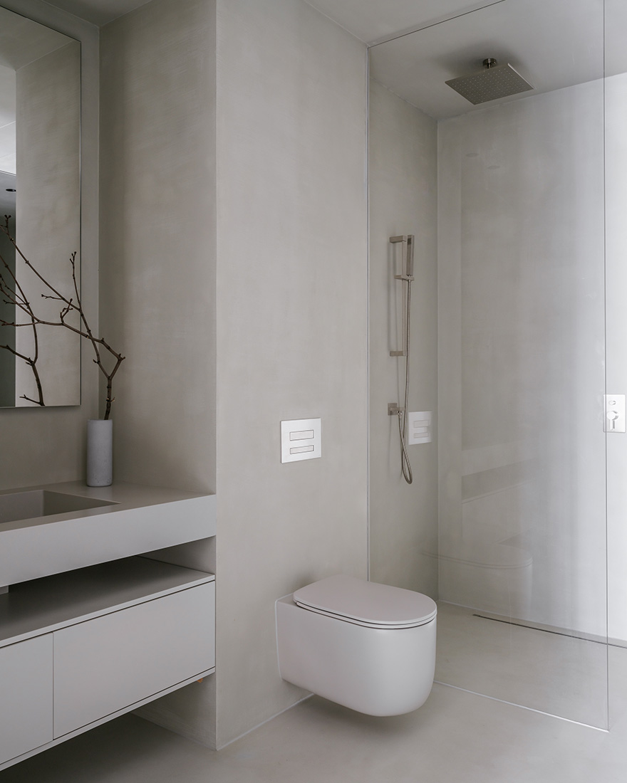 Doronina Design,公寓設計,公寓設計案例,75㎡,微水泥,小公寓,小公寓設計效果圖,小戶型設計,莫斯科