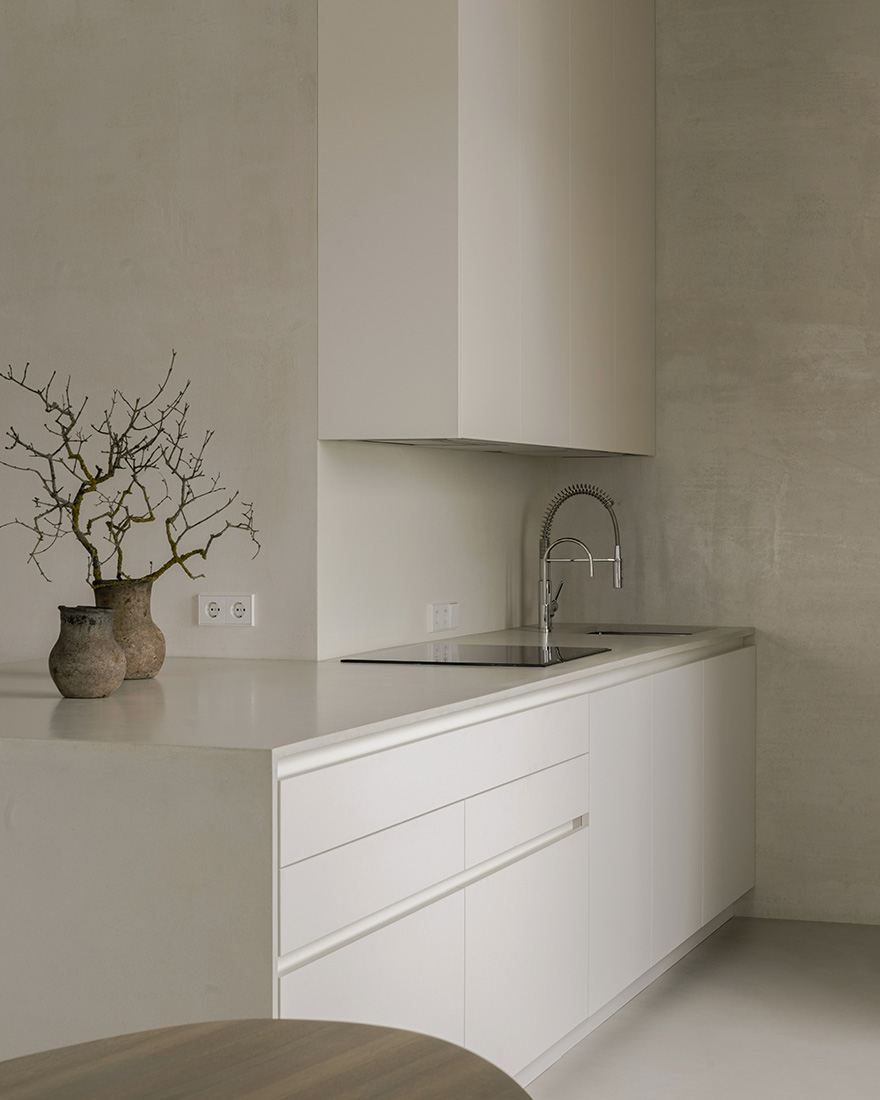 Vlad Kudin,公寓設計案例,公寓設計方案,侘寂風格公寓設計,明斯克,公寓設計,微水泥,100㎡,極簡主義