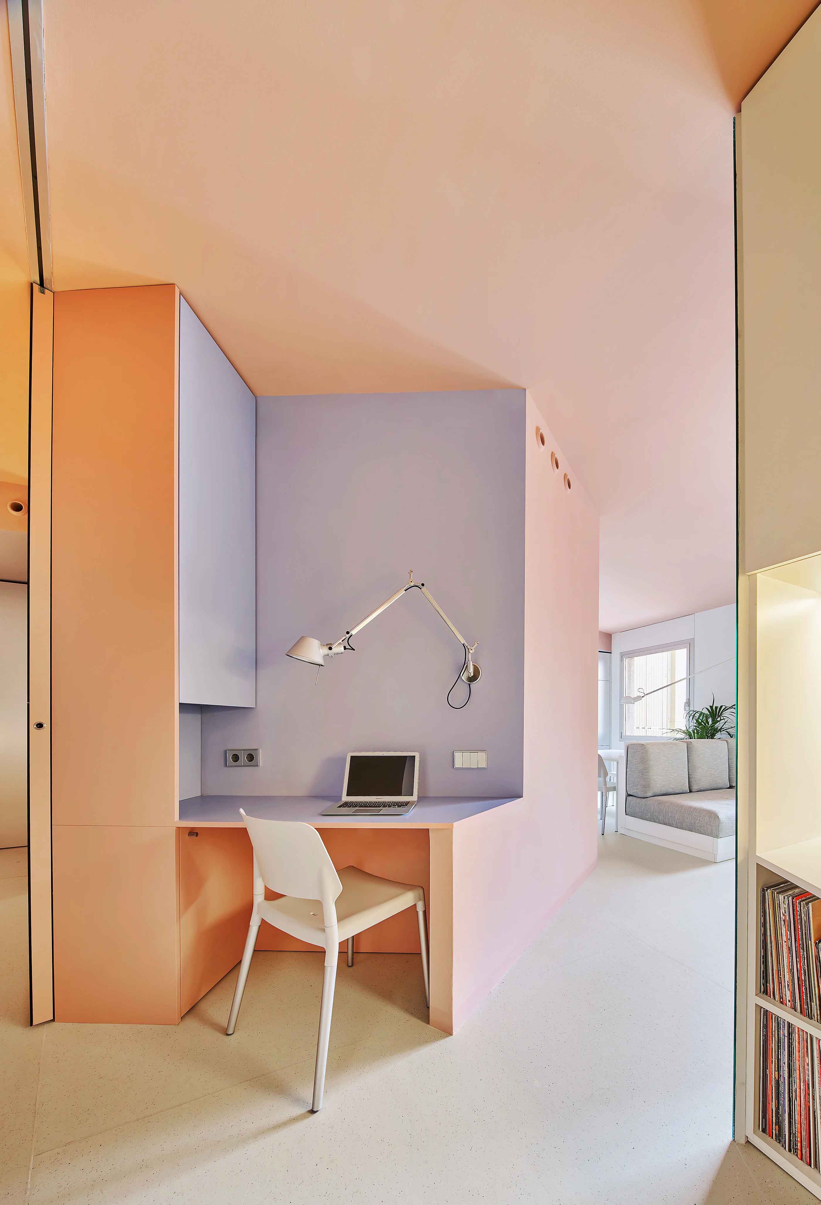 AMOO,公寓設計案例,公寓設計方案,公寓改造,西班牙,巴塞羅那,48㎡