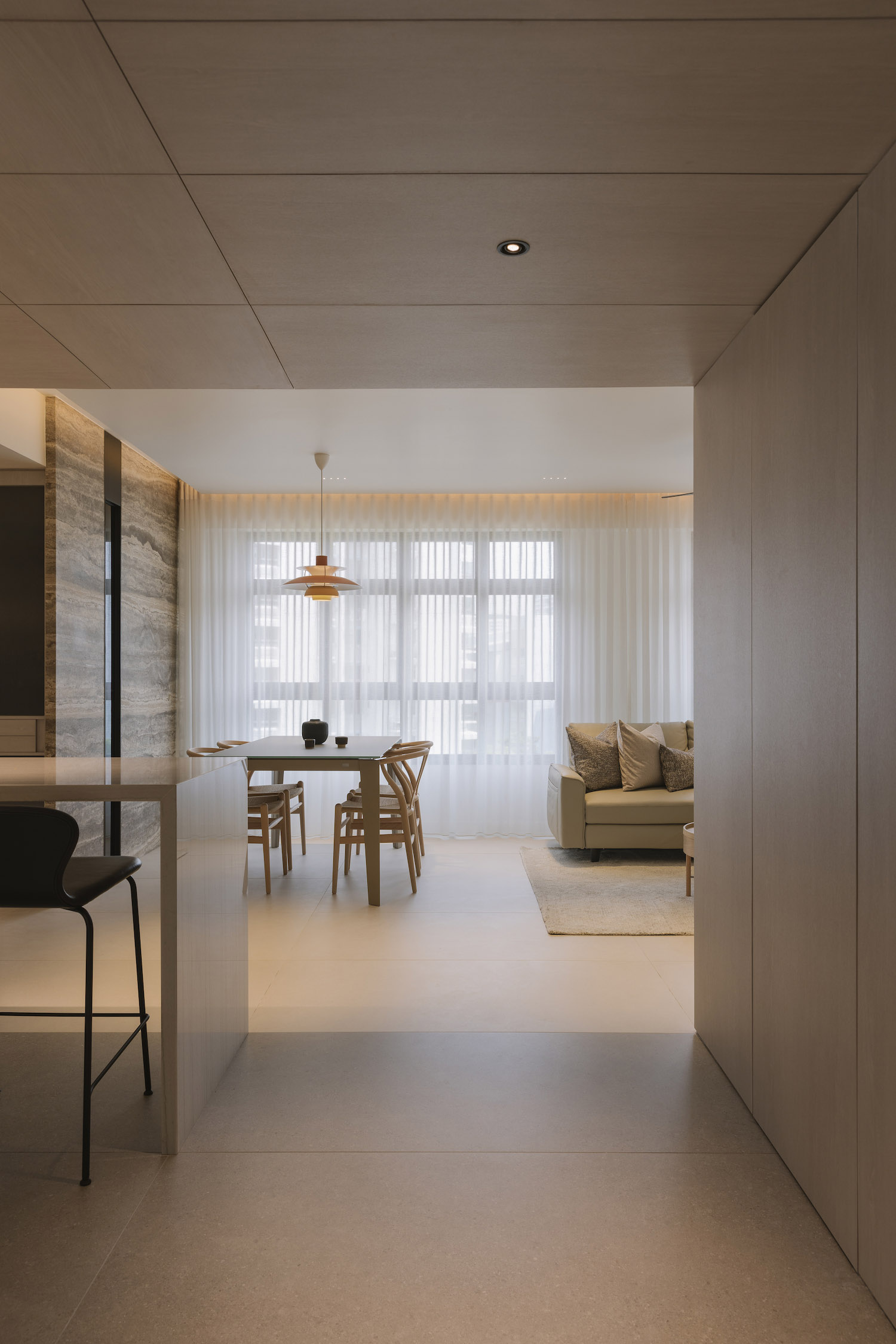 Parenthesis,公寓設計,公寓設計案例,中性色,公寓設計效果圖,新加坡,極簡風格,極簡主義