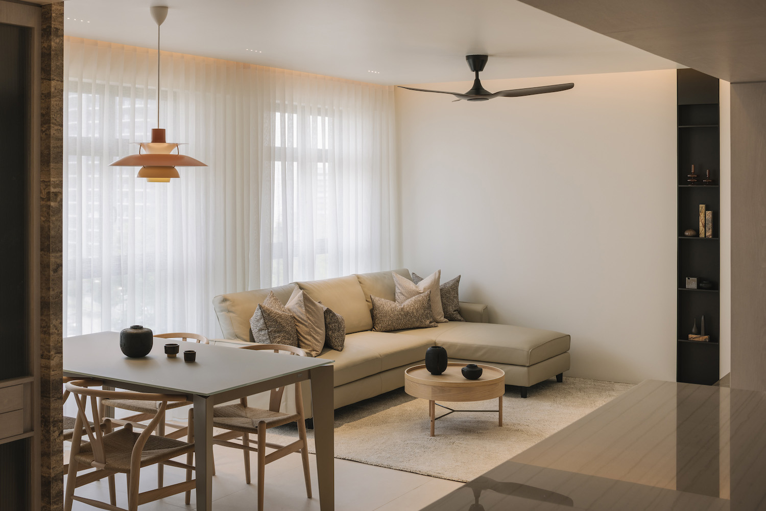 Parenthesis,公寓設計,公寓設計案例,中性色,公寓設計效果圖,新加坡,極簡風格,極簡主義