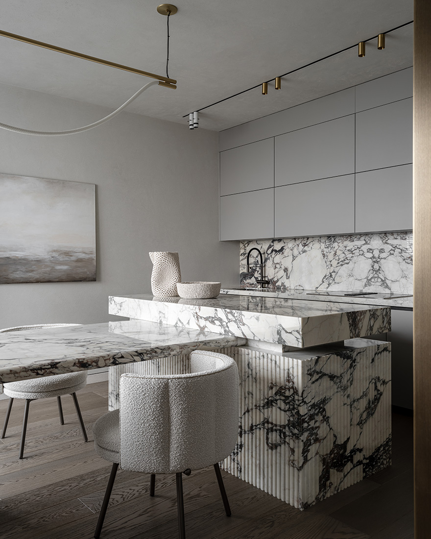 Quadro Room,大平層設計,190㎡,莫斯科,大平層裝修,輕奢風格,大平層設計案例,Quadro Room設計案例,Quadro Room作品