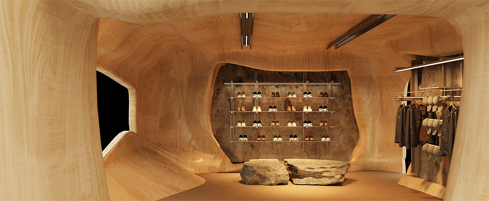 服裝店設計,零售店設計,戶外服裝零售店,服裝店設計案例,ARC'TERYX始祖鳥,始祖鳥北京店致敬溫哥華文化脈絡,尚洋藝術,北京