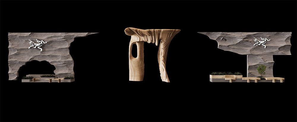 服裝店設計,零售店設計,戶外服裝零售店,服裝店設計案例,ARC'TERYX始祖鳥,始祖鳥北京店致敬溫哥華文化脈絡,尚洋藝術,北京