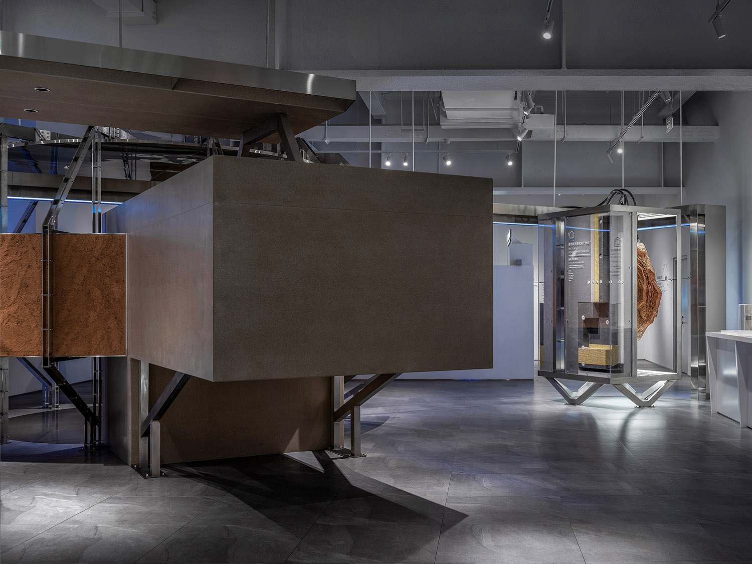 展廳設計,展廳設計案例,展廳設計方案,材料展廳設計,建材展廳設計,西安,超低能耗建築技術展廳,堂晤設計