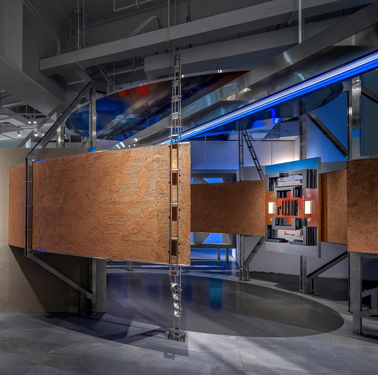 展廳設計,展廳設計案例,展廳設計方案,材料展廳設計,建材展廳設計,西安,超低能耗建築技術展廳,堂晤設計