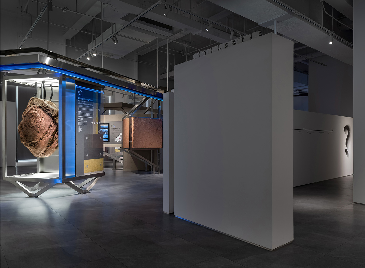 展廳設計,展廳設計案例,展廳設計方案,材料展廳設計,建材展廳設計,西安,超低能耗建築技術展廳,堂晤設計