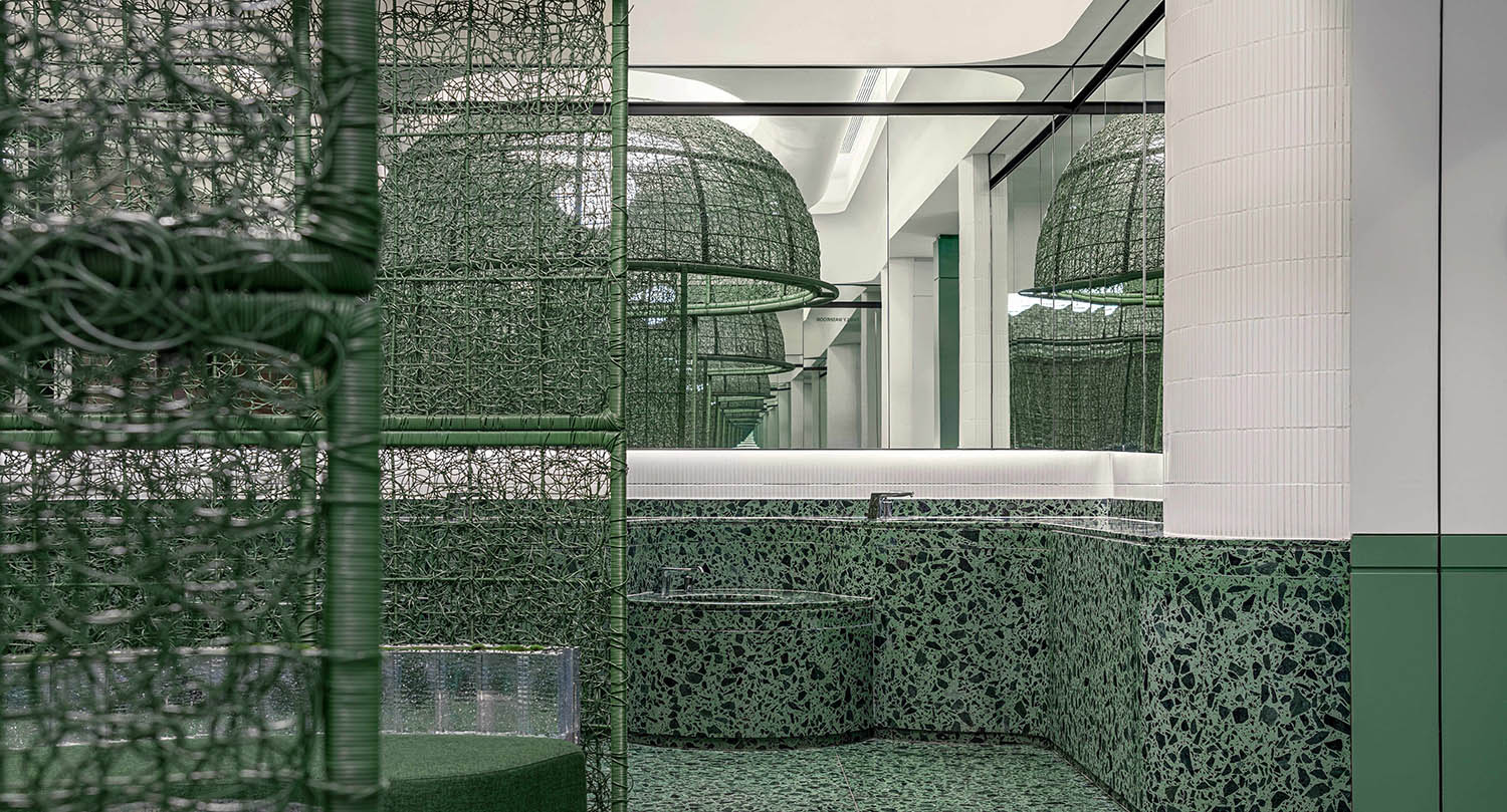 公共空間設計,衛生間設計,商場衛生間設計,商場衛生間裝修,公共廁所設計,公共衛生間設計,上海,壁上叢林交叉性別衛生間,佑向設計