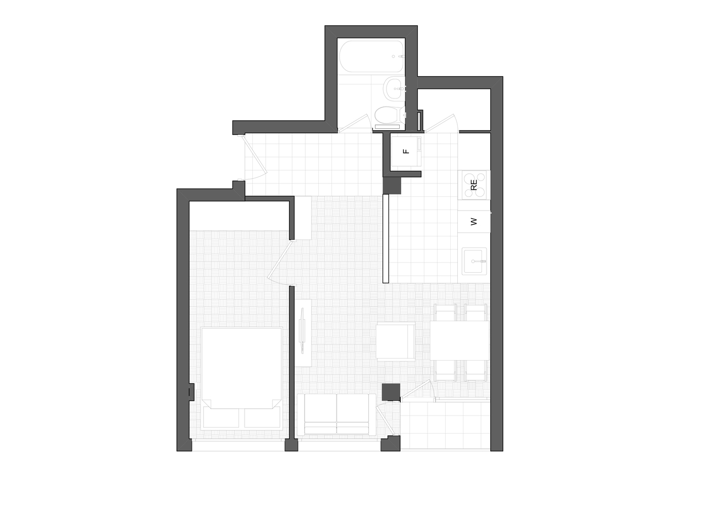 Cherry Art Hub,公寓設計案例,公寓設計方案,小戶型設計,塞爾維亞,公寓改造,小戶型改造,35㎡